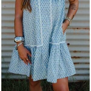 NEW WISHLIST santana floral mini dress in blue